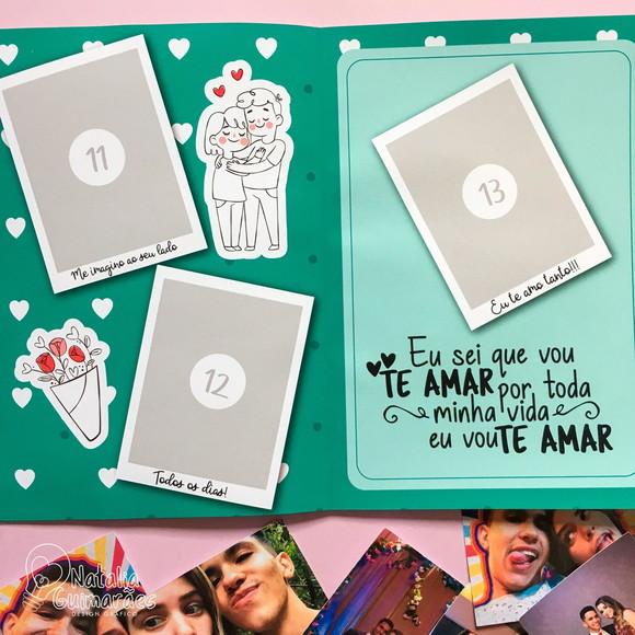 Álbum de Figurinhas - Dia dos Namorados / Aniversário Namoro