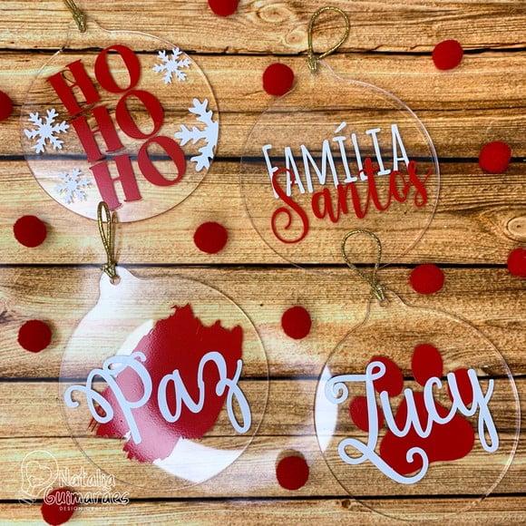 Bolinha de Natal Personalizada / Enfeite de Natal com Nome