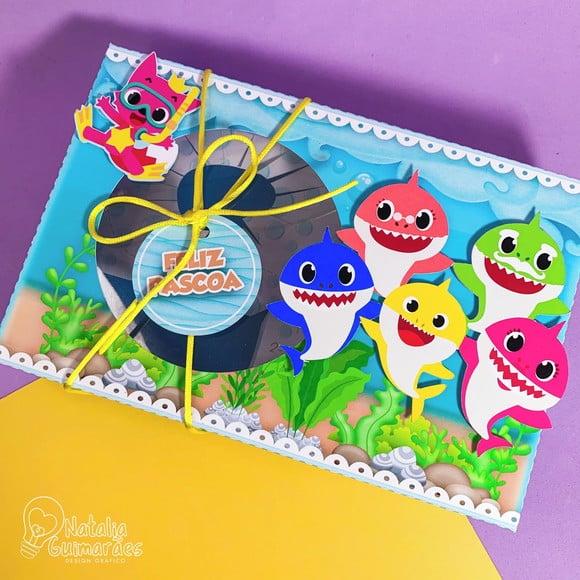 Caixa para Kit Mini Confeiteiro - Baby Shark
