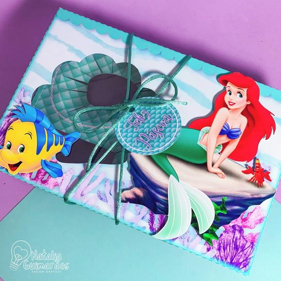 Caixa para Kit Mini Confeiteiro - Ariel Pequena Sereia