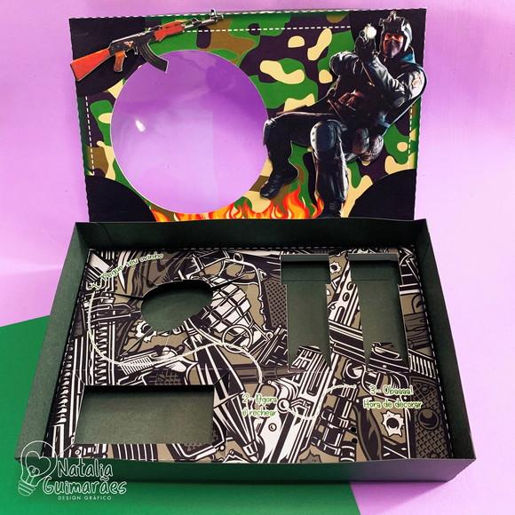Caixa para Kit Mini Confeiteiro - Free Fire
