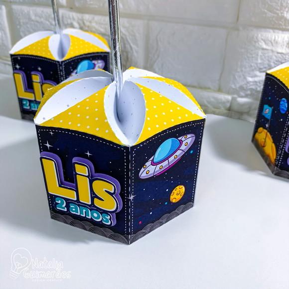 Centro de Mesa Astronauta G | Caixa Sextavada Universo