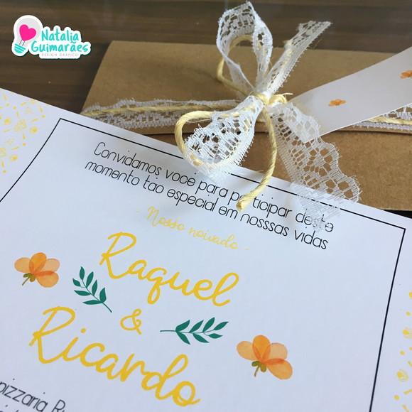 Convite Casamento Rústico