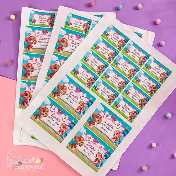 Etiquetas Escolar Personalizadas | Qualquer Tema