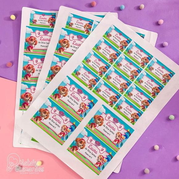 Kit Etiquetas Escolar - 96 Adesivos |qualquer Tema