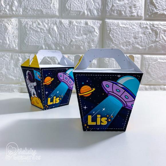 Kit Festa Astronauta - 50 Caixas Personalizadas
