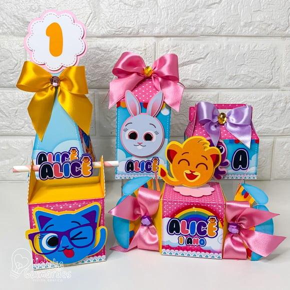Kit Festa Bolofofos Menina - 50 Caixas Personalizadas