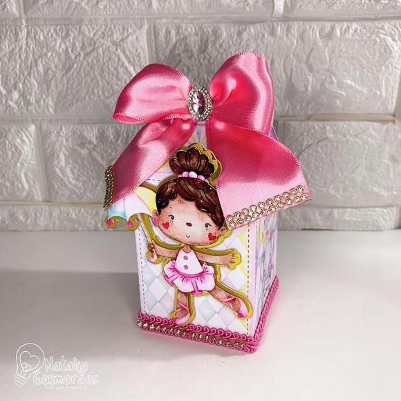 Kit Festa Circo Rosa Luxo - 20 Caixas Personalizadas