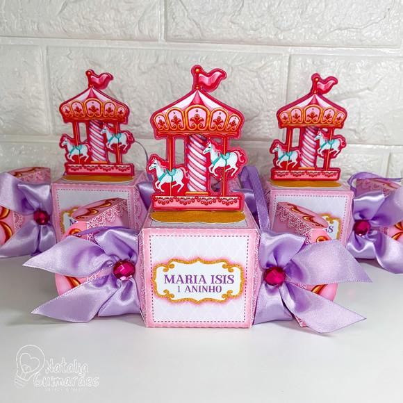 Kit Festa Carrossel - 50 Caixas Personalizadas