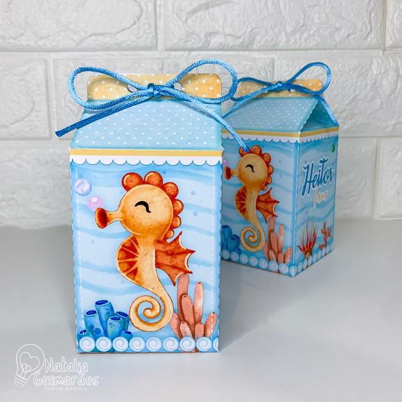 Kit Festa Fundo do Mar - 50 Caixas Personalizadas