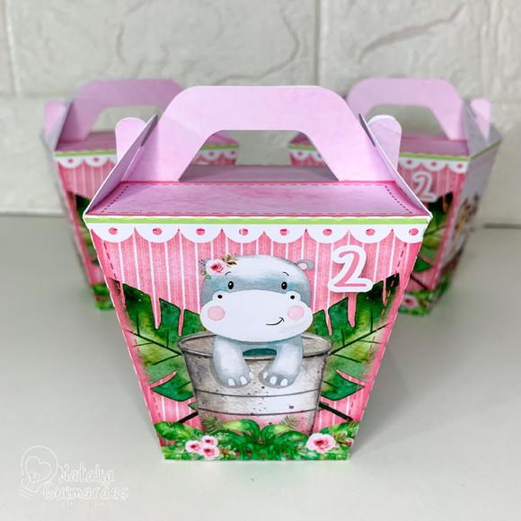 Kit Festa Safari Menina - 50 Caixas Personalizadas