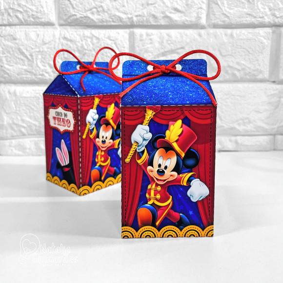 Kit Papelaria Personalizada Circo do Mickey - 20 Caixas