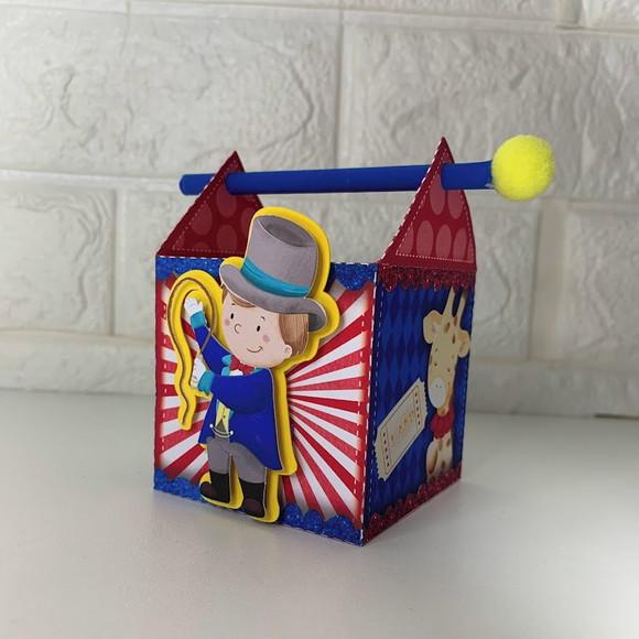 Kit Papelaria Personalizada Circo Menino - 20 Caixas