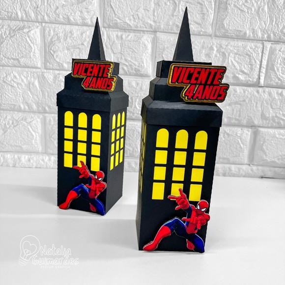 Kit Papelaria Personalizada Homem Aranha Luxo 50 Caixas