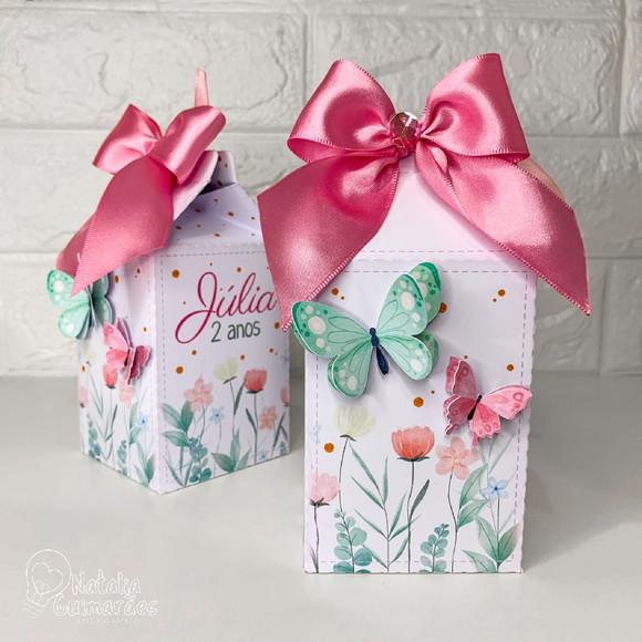 Kit Papelaria Personalizada Jardim das Borboletas 20 Caixas