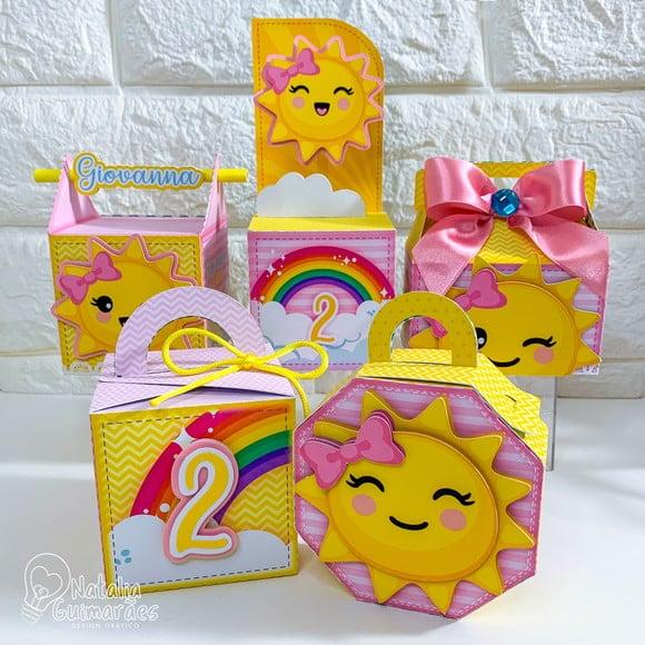 Kit Papelaria Personalizada Meu Raio de Sol - 50 Caixas