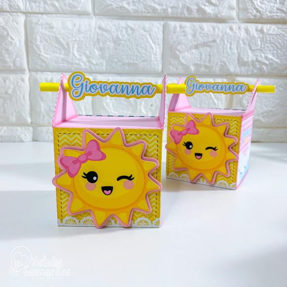 Kit Papelaria Personalizada Meu Raio de Sol - 30 Caixas