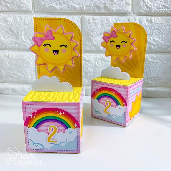 Kit Papelaria Personalizada Meu Raio de Sol - 30 Caixas
