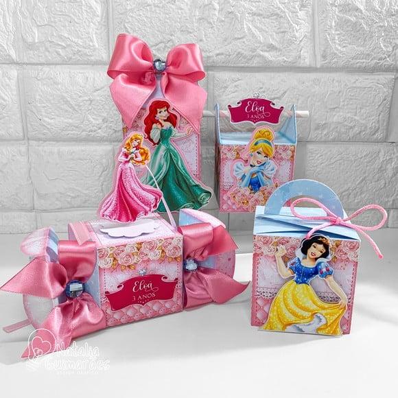 Kit Papelaria Personalizada Princesas da Disney - 30 Caixas