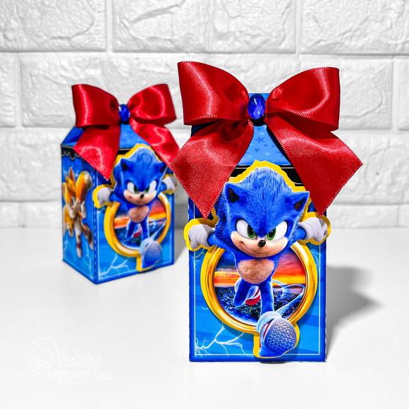 Kit Papelaria Personalizada Sonic Filme - 30 Caixas