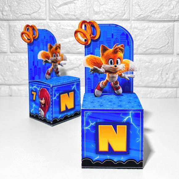 Kit Papelaria Personalizada Sonic Filme - 20 Caixas