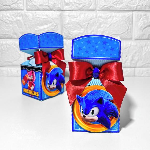 Kit Papelaria Personalizada Sonic Filme - 20 Caixas