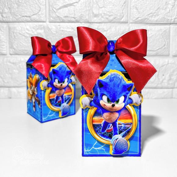 Kit Papelaria Personalizada Sonic Filme - 20 Caixas