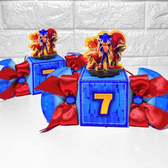 Kit Papelaria Personalizada Sonic Filme - 30 Caixas
