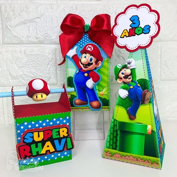 Kit Papelaria Personalizada Super Mario - 20 Caixas