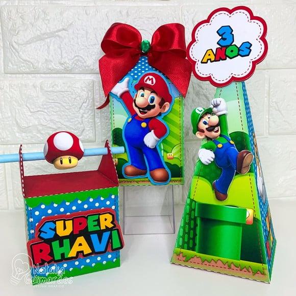 Kit Papelaria Personalizada Super Mario 30 Caixas