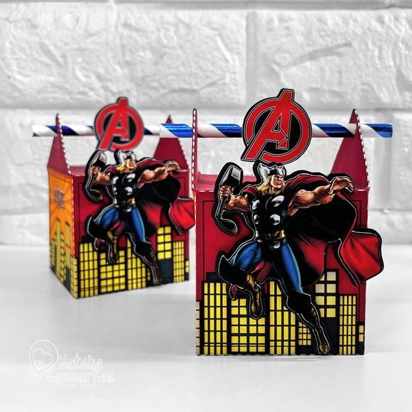 Kit Papelaria Personalizada Vingadores - 30 Caixas