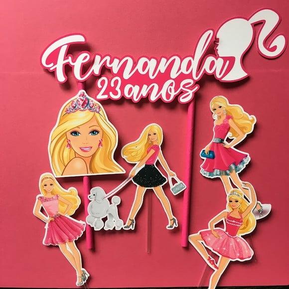 Topo de Bolo Barbie