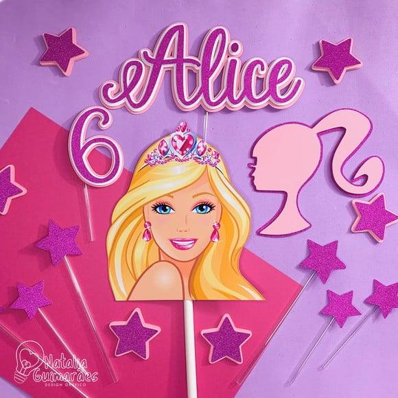 Topo de Bolo Barbie