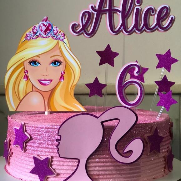 Topo de Bolo Barbie
