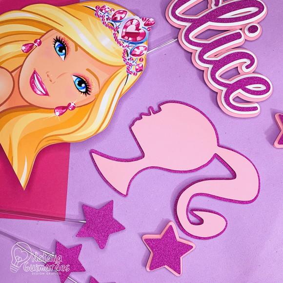 Topo de Bolo Barbie