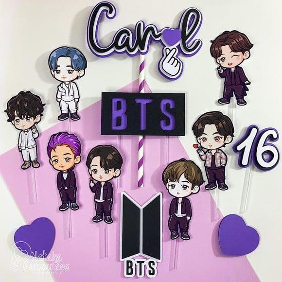 Topo de Bolo Bts