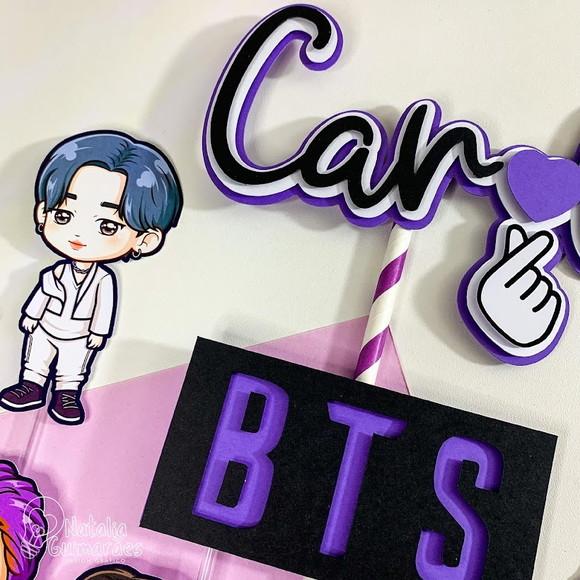 Topo de Bolo Bts