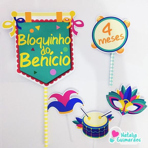 Topo de Bolo Carnaval