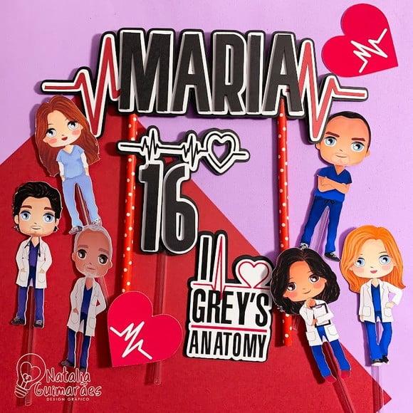 Topo de Bolo Grey's Anatomy