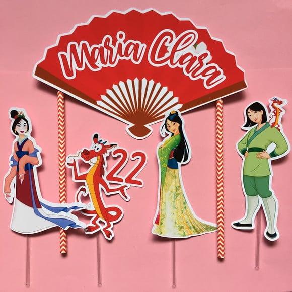 Topo de Bolo Mulan