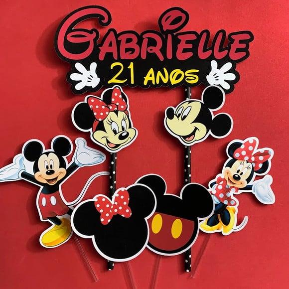 Topo de Bolo Mickey e Minnie