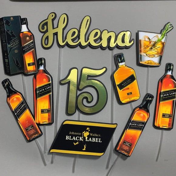 Topo de Bolo Whisky Black Label