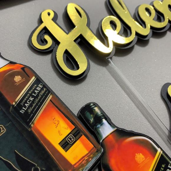 Topo de Bolo Whisky Black Label