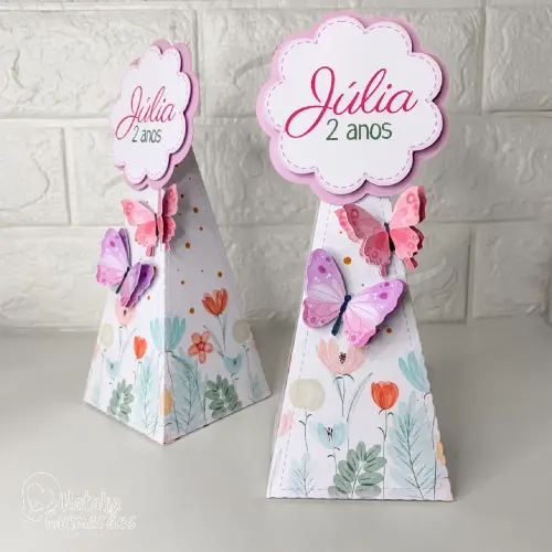 Kit Papelaria Personalizada Jardim das Borboletas para Festa Infa