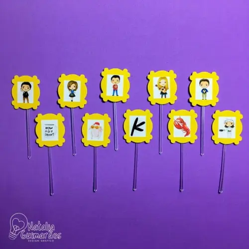 10 Topper para Docinhos - Friends
