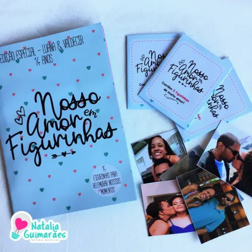 Álbum de Figurinhas - Dia dos Namorados / Aniversário Namoro