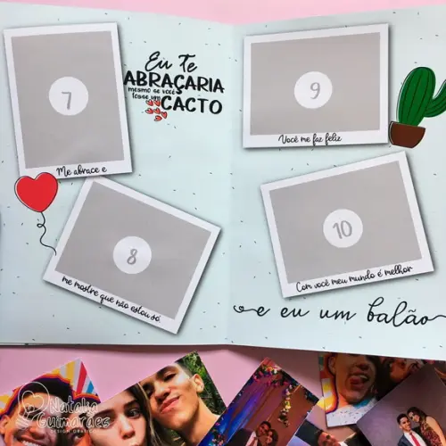 Álbum de Figurinhas - Dia dos Namorados / Aniversário Namoro