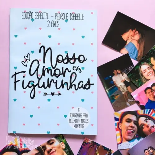 Álbum de Figurinhas - Dia dos Namorados / Aniversário Namoro