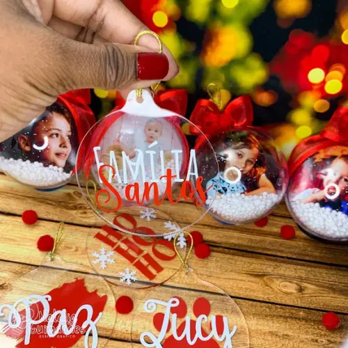 Bolinha de Natal Personalizada / Enfeite de Natal com Nome