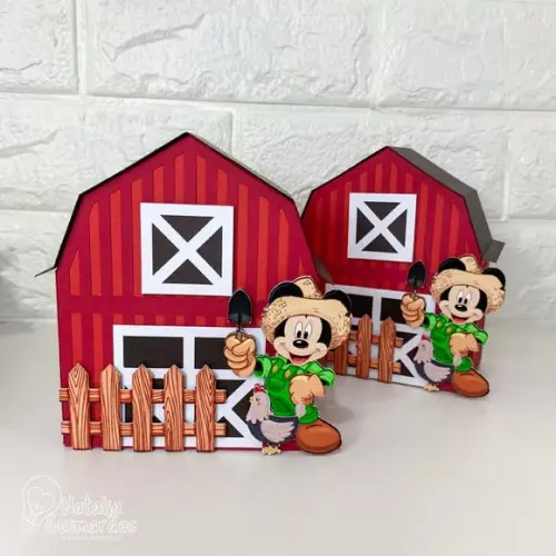 Caixa Celeiro Mickey Fazendeiro Luxo